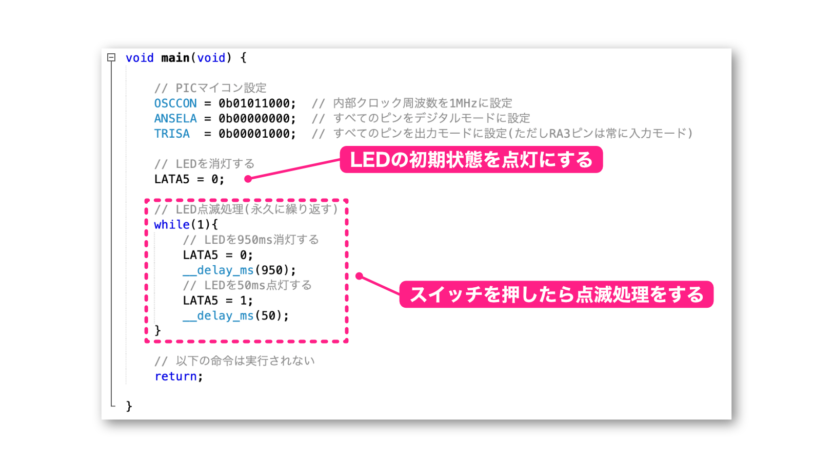 main関数基本構造